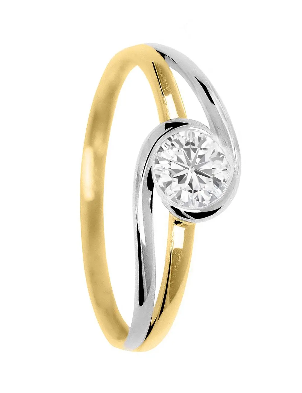 Lauren Amy | Ring aus echtem Gelbgold & Weißgold | Ansicht 4