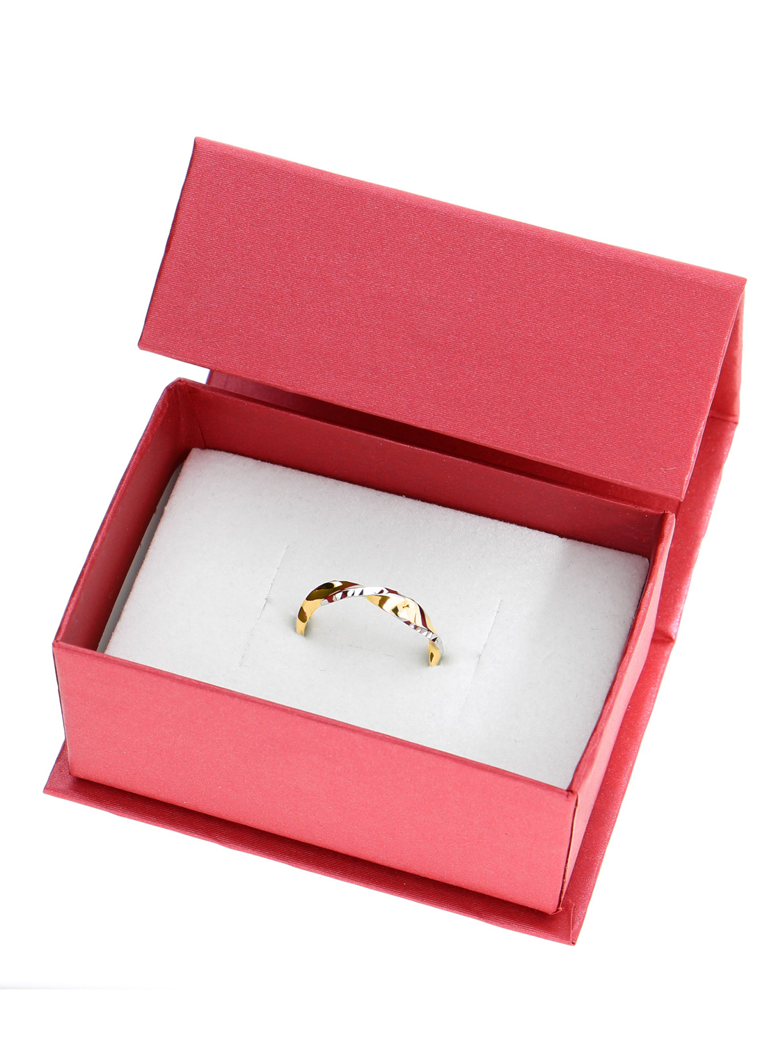Capri - Ring ohne Stein 375 Weiß- & Gelbgold - Größe 56