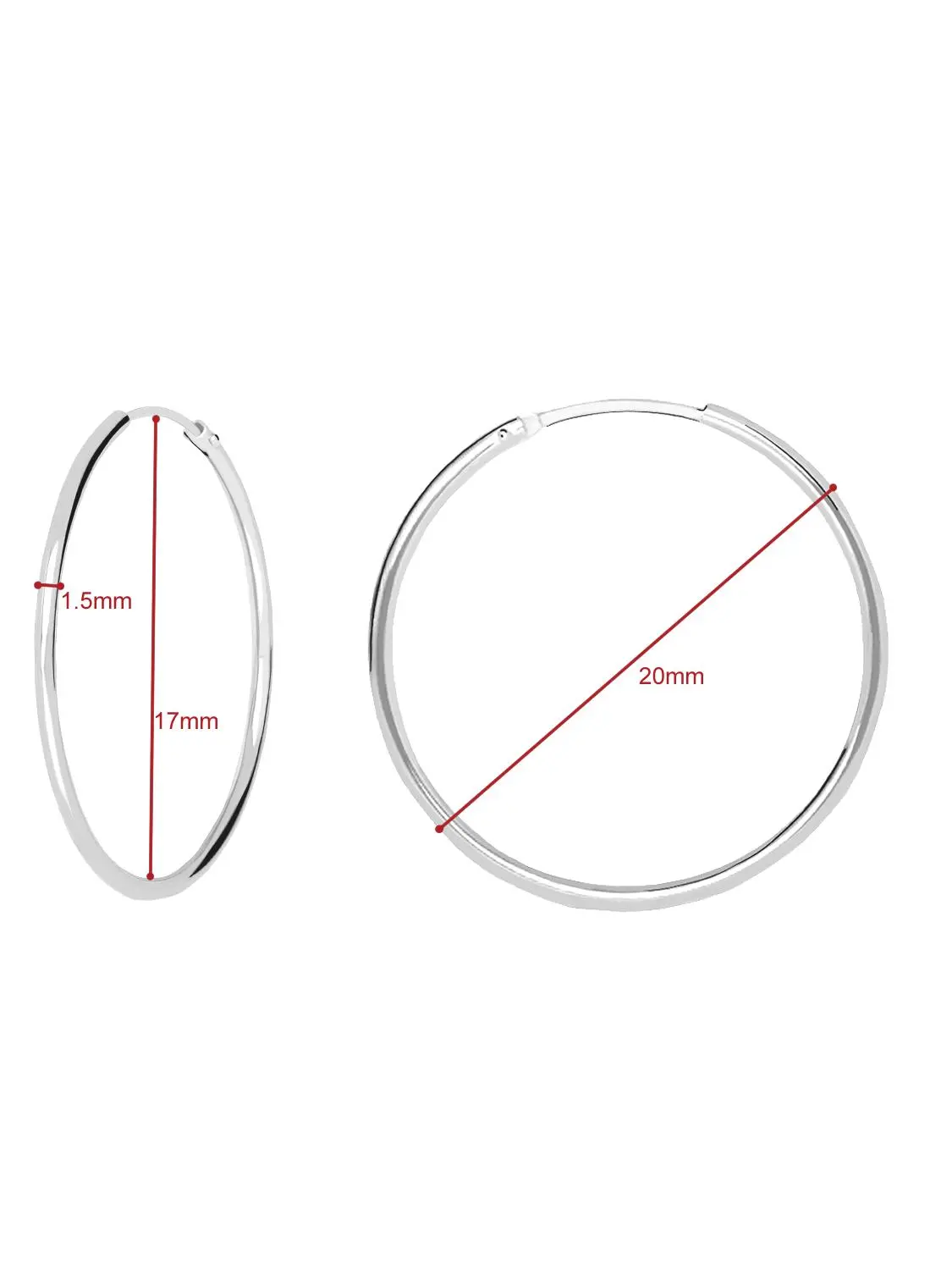 Pretty Celine | Creolen aus echtem Sterlingsilber | Ansicht 4