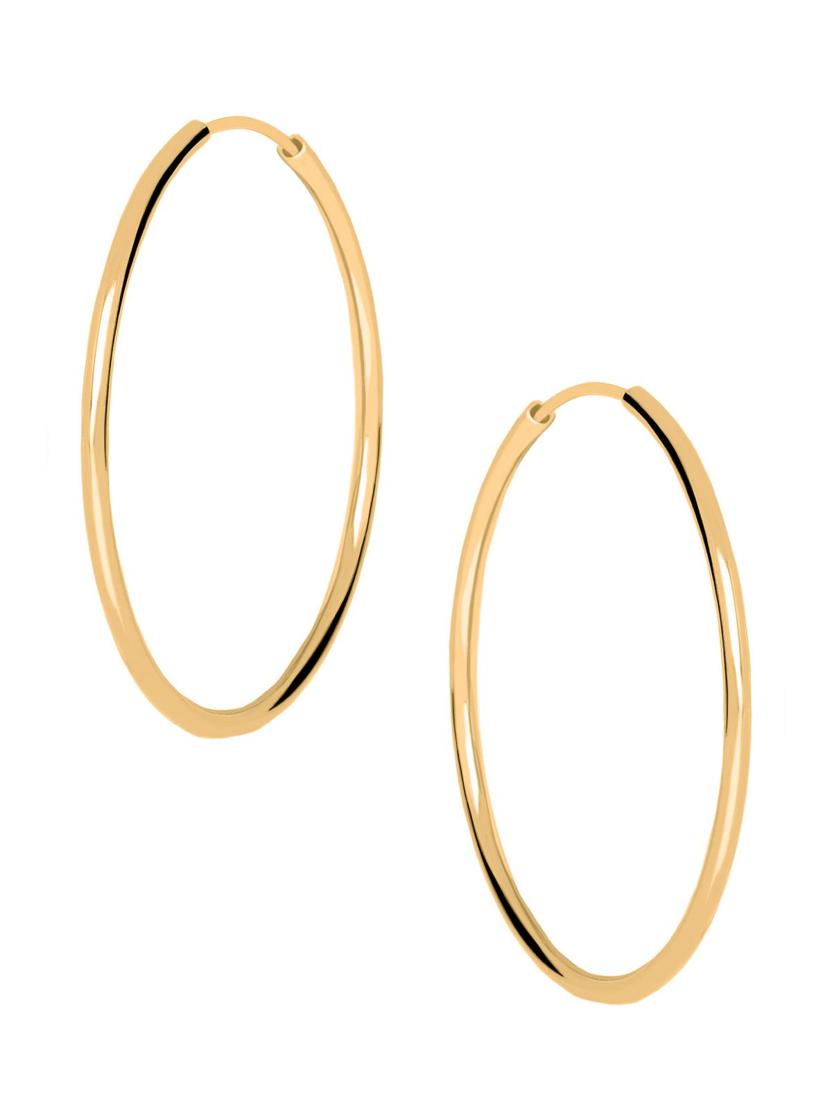 Mella | Creolen aus echtem Sterlingsilber (vergoldet) | Ansicht 1 