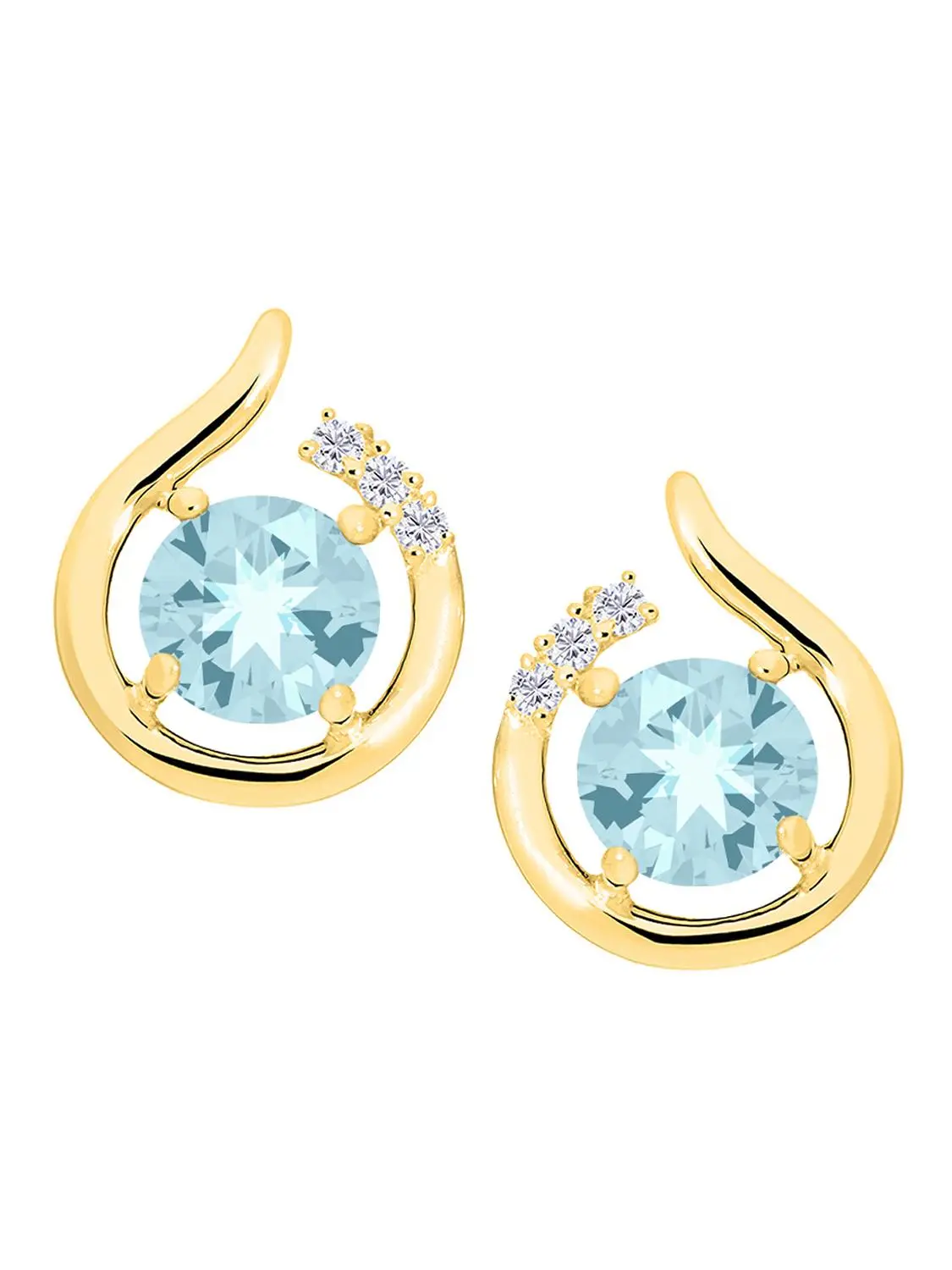 Sala - Blautopas Zirkonia Edelsteinohrringe 333 Gold