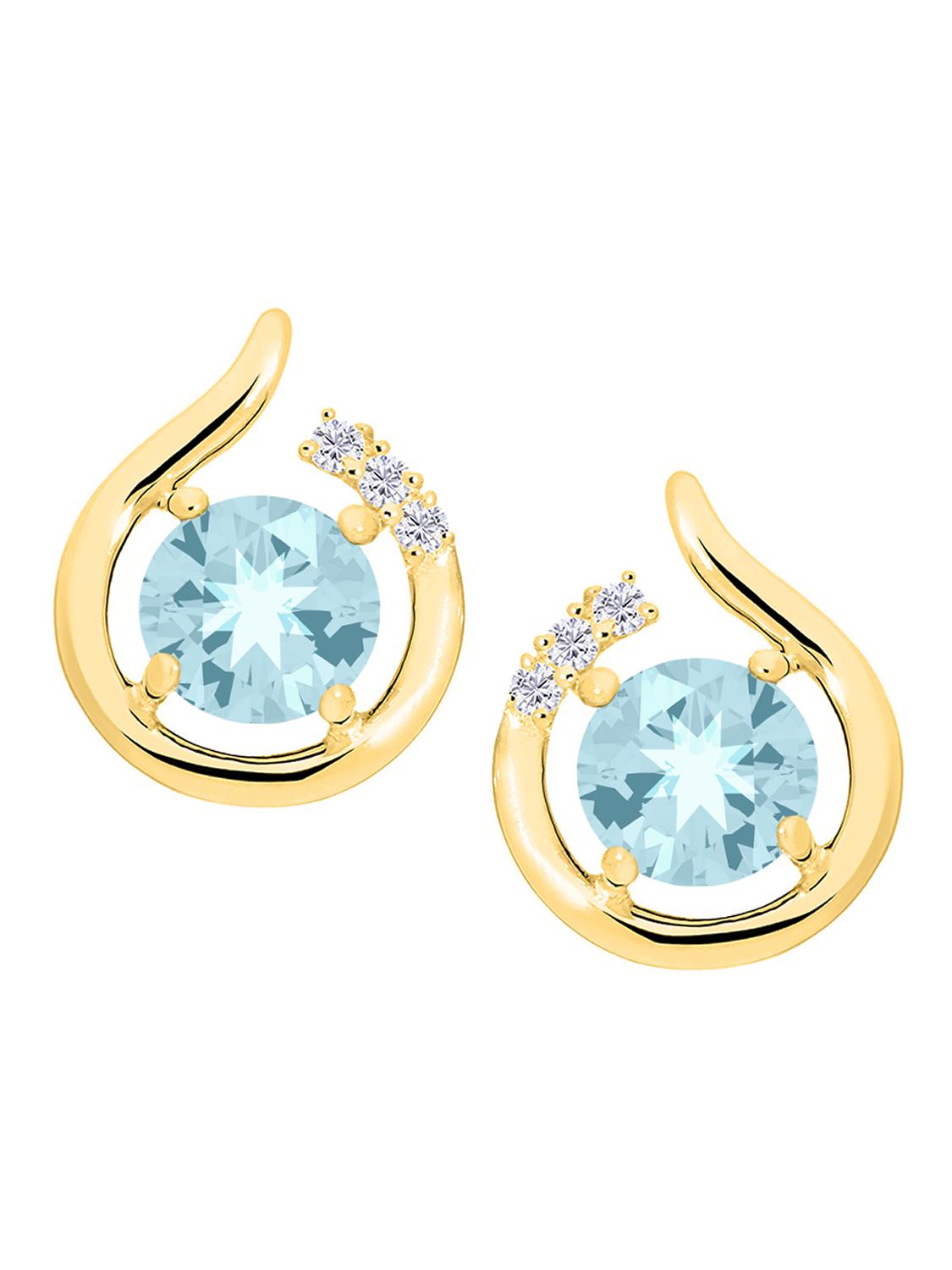 Sala - Blautopas Zirkonia Edelsteinohrringe 333 Gold Sala - Blautopas Zirkonia Edelsteinohrringe 333 Gold