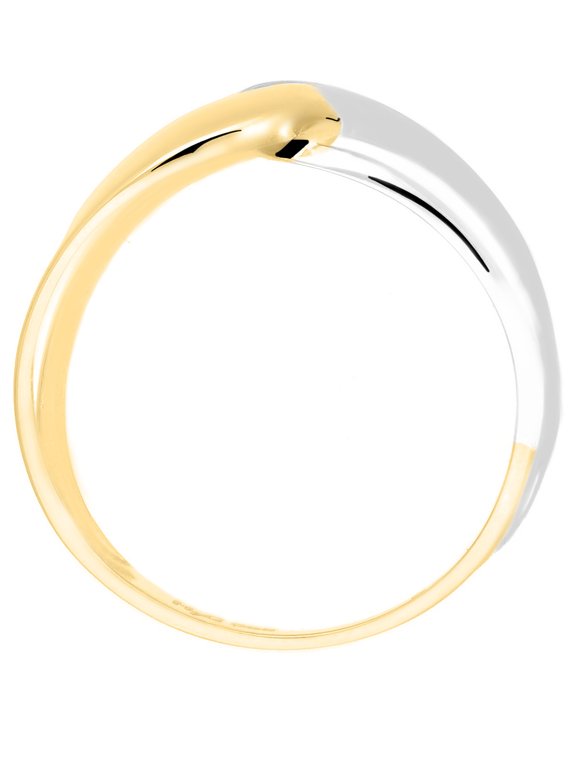 Illos - Ring ohne Stein Gelbgold Weißgold - Größe 52