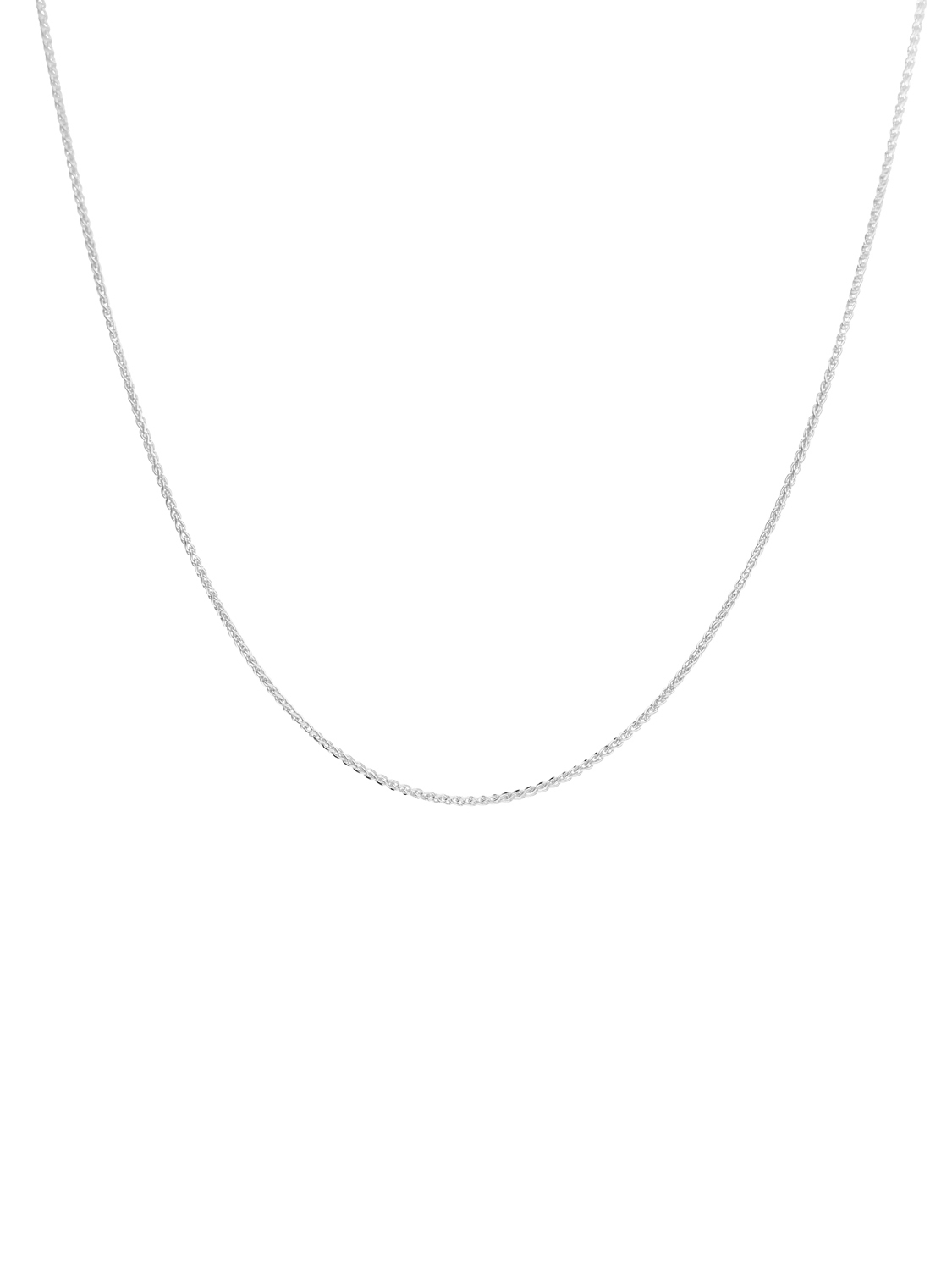 Halskette aus echtem Weißgold (Zopfkette) - Trixi | Detailansicht