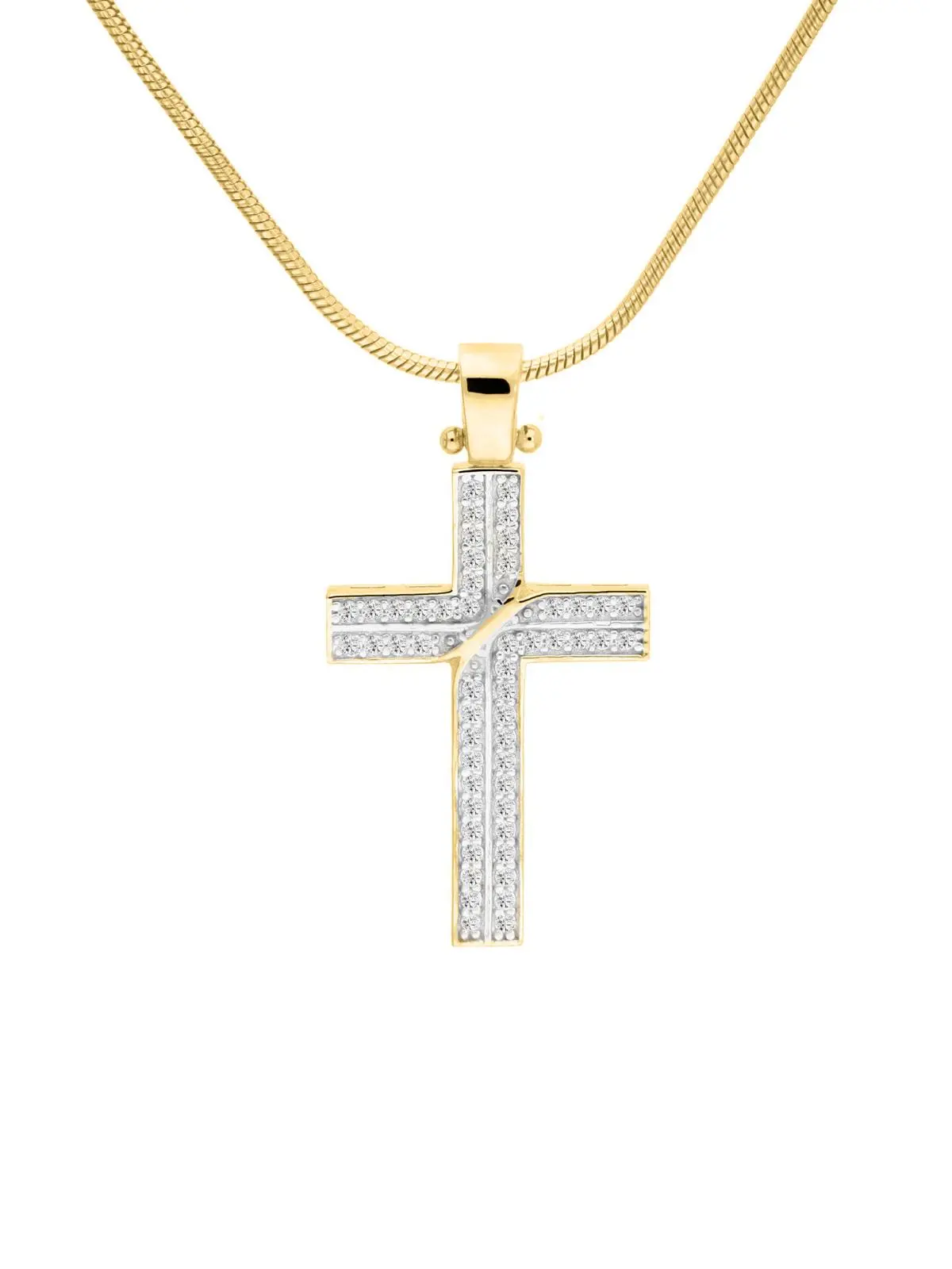 Ateca | Anhänger aus echtem Gelbgold mit Zirkonia | Ansicht 5