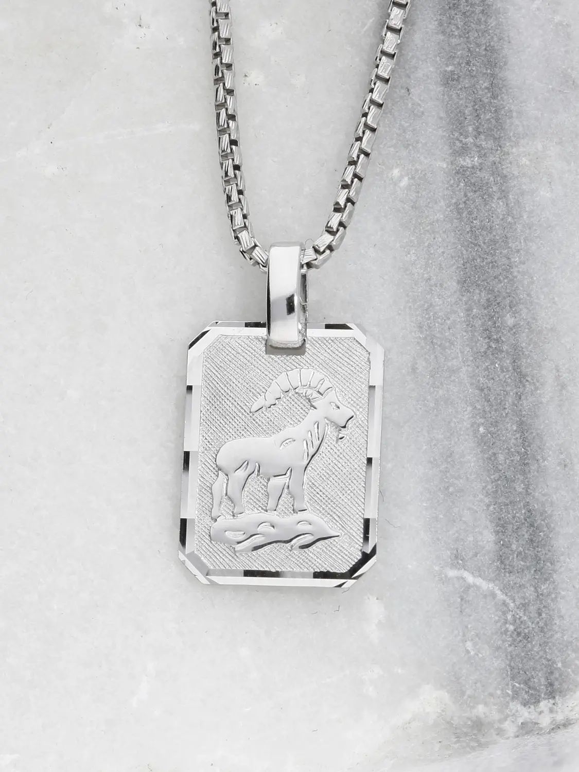 Gaudino - Damen & Herren STEINBOCK Sternzeichen Anhänger Silber 925