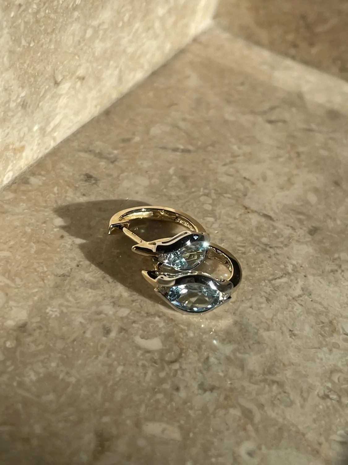 Ohrringe Damen Gold 375 mit Blautopas & Zirkonia | Athene Ohrringe Damen Gold 375 mit Blautopas & Zirkonia | Athene