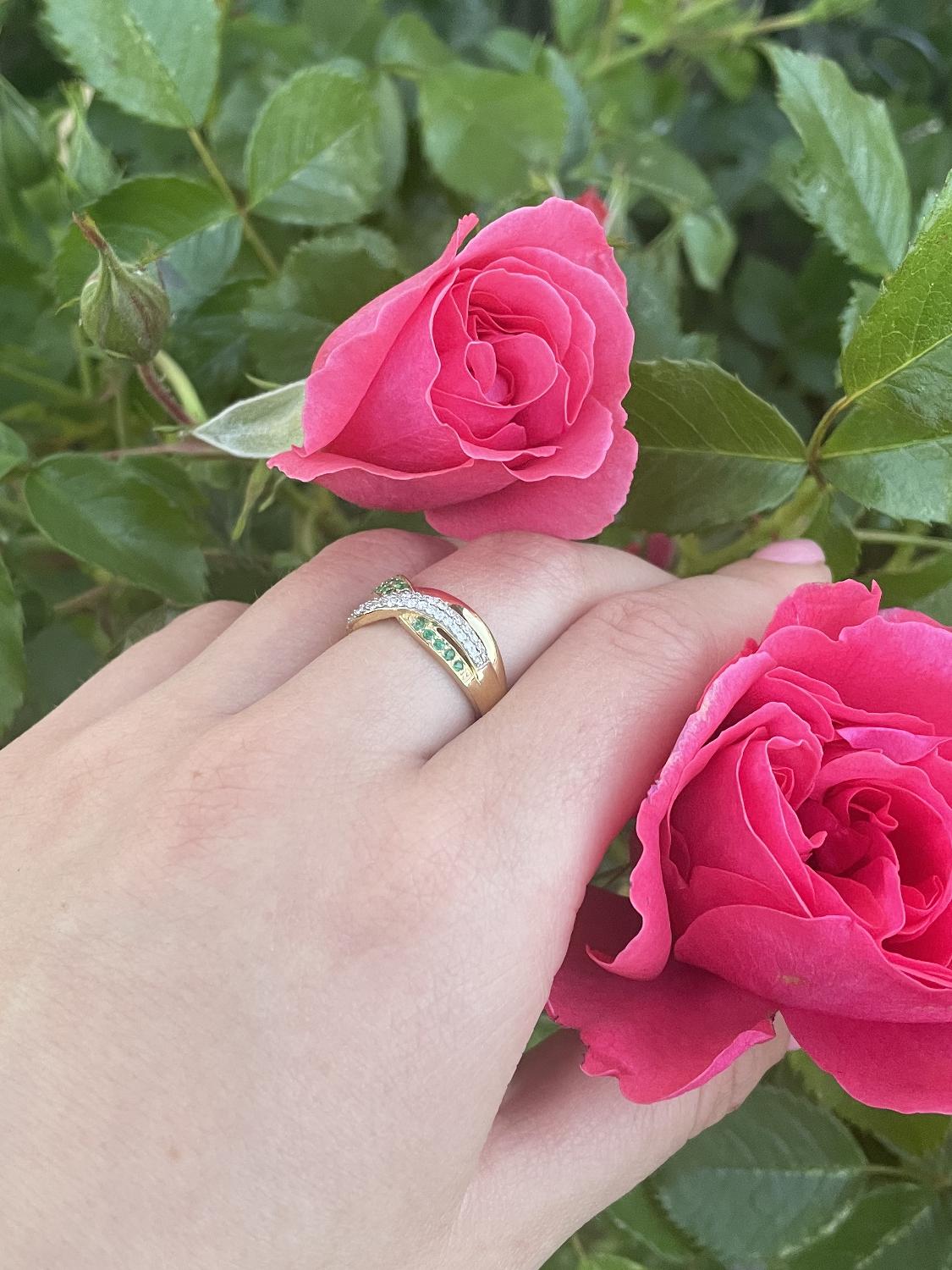 Jacotte | Ring aus echtem Gelbgold - Smaragd | Ansicht 4