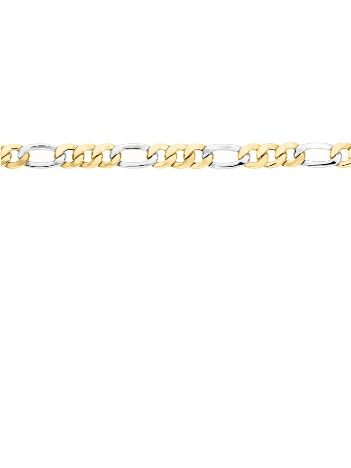 Kette für Damen und Herren aus echtem Gelbgold und Weißgold - Magali | Nahansicht