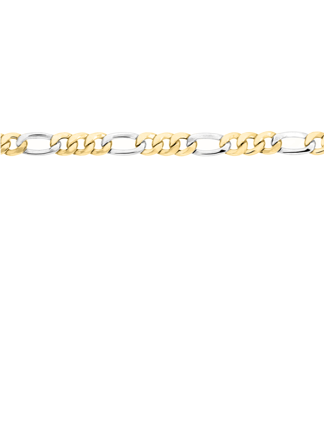 Kette für Damen und Herren aus echtem Gelbgold und Weißgold - Magali | Nahansicht