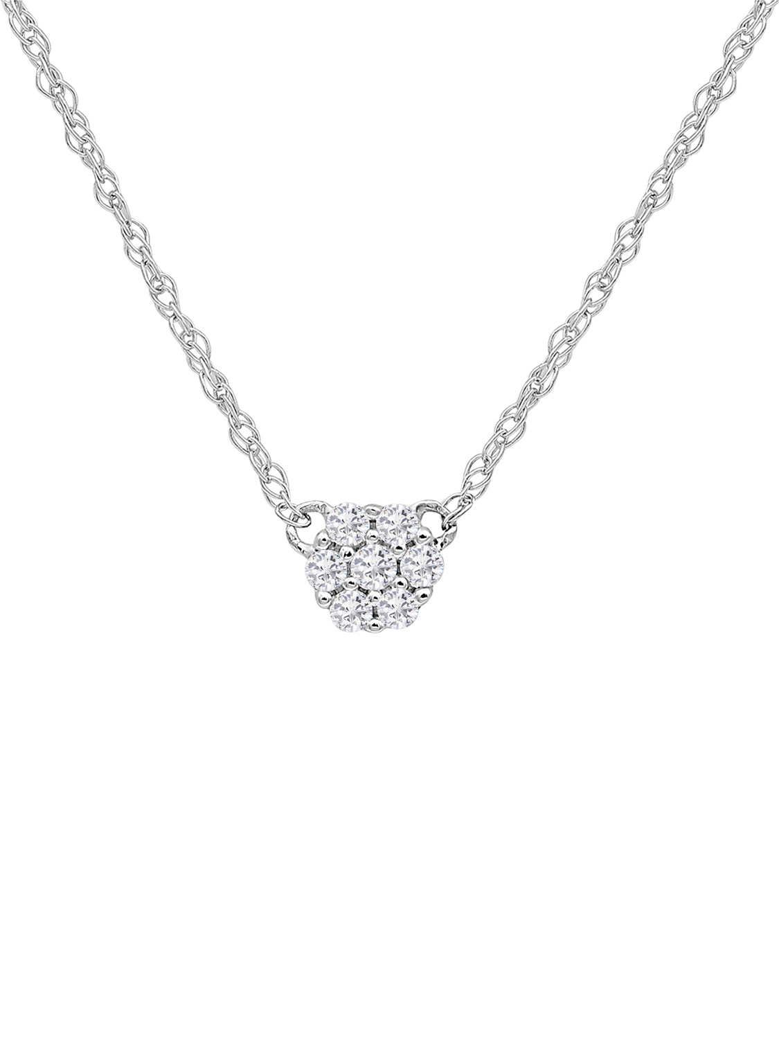 Juliette - Damen Halskette mit Diamanten 585 Weißgold - 0,07ct.