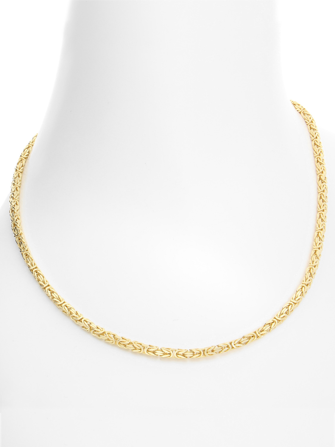 Halskette aus echtem Gelbgold (Köngiskette) - Mateo30 | Büstenansicht