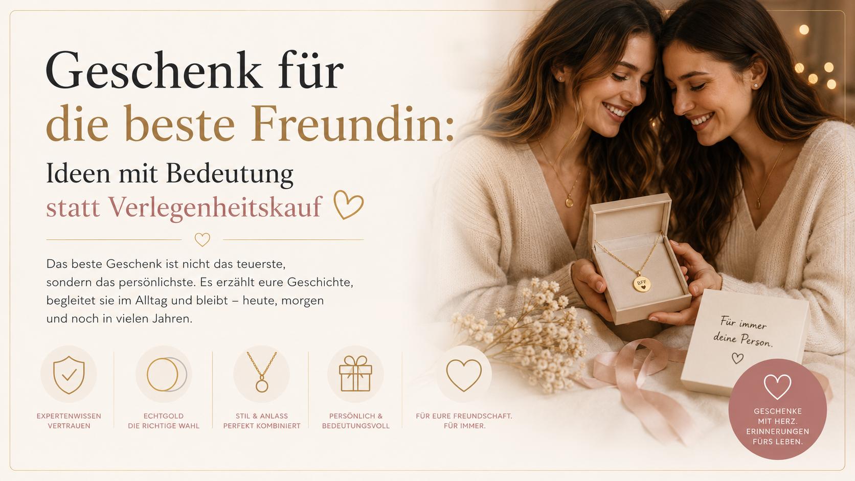 Geschenk für die beste Freundin: Ideen mit Bedeutung statt Verlegenheitskauf