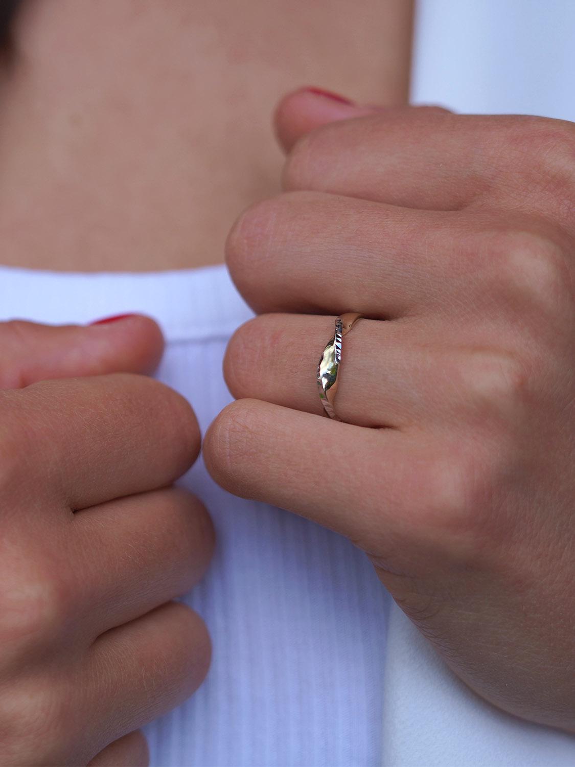 Capri | Ring aus echtem Gelbgold & Weißgold | Ansicht 2