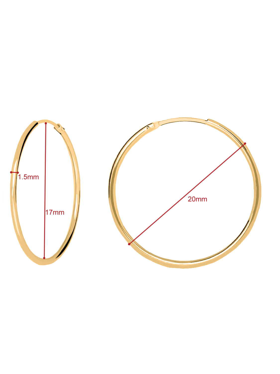Pretty Celine - Creolen Gelbgold - Ø 20mm