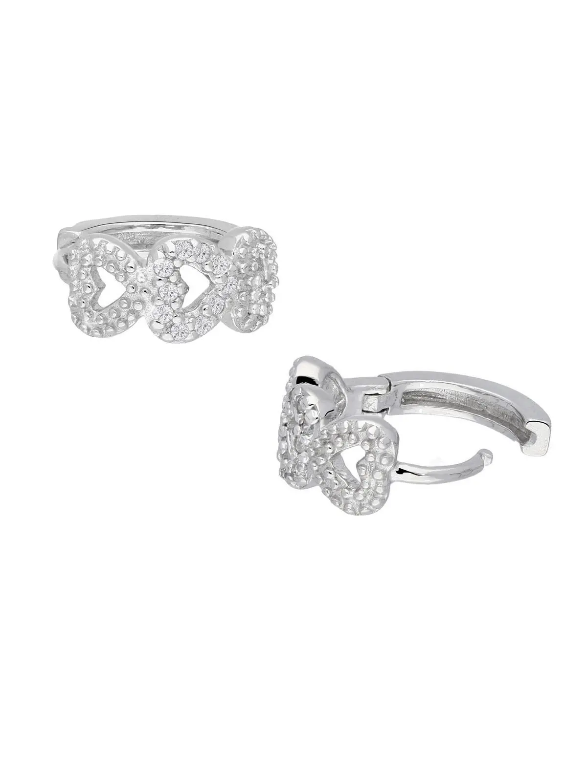 Saonara | Creolen aus echtem Sterlingsilber mit Zirkonia | Ansicht 7