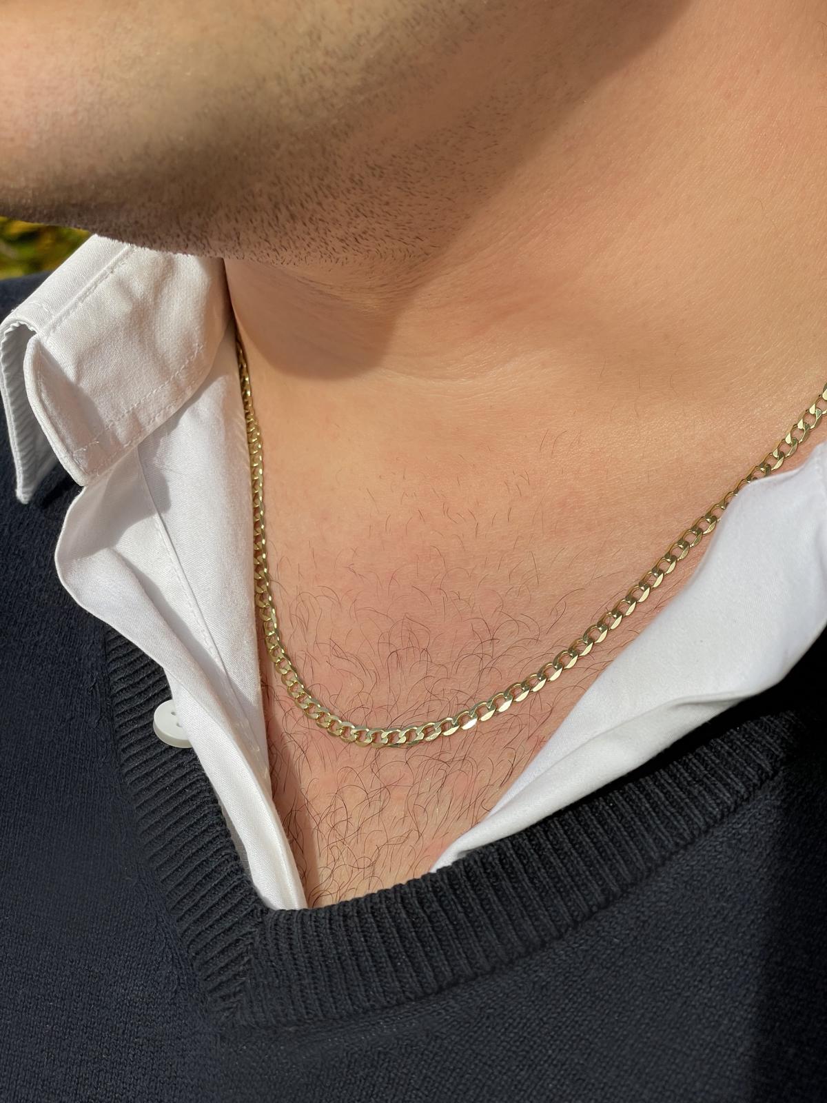 Halskette Damen & Herren Gold 333 Panzerkette 3.9mm - 50cm | Quin40