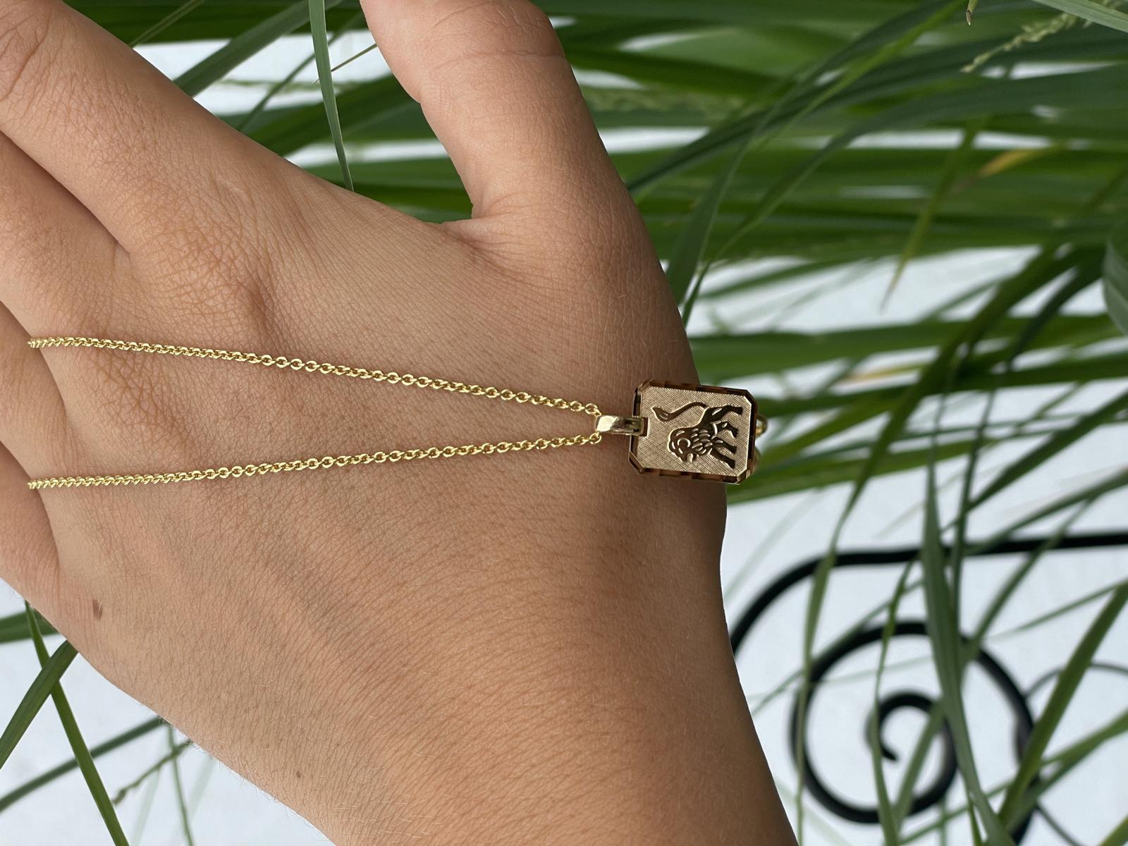 Gaudino - Damen & Herren LÖWE Sternzeichen Anhänger Gold 333