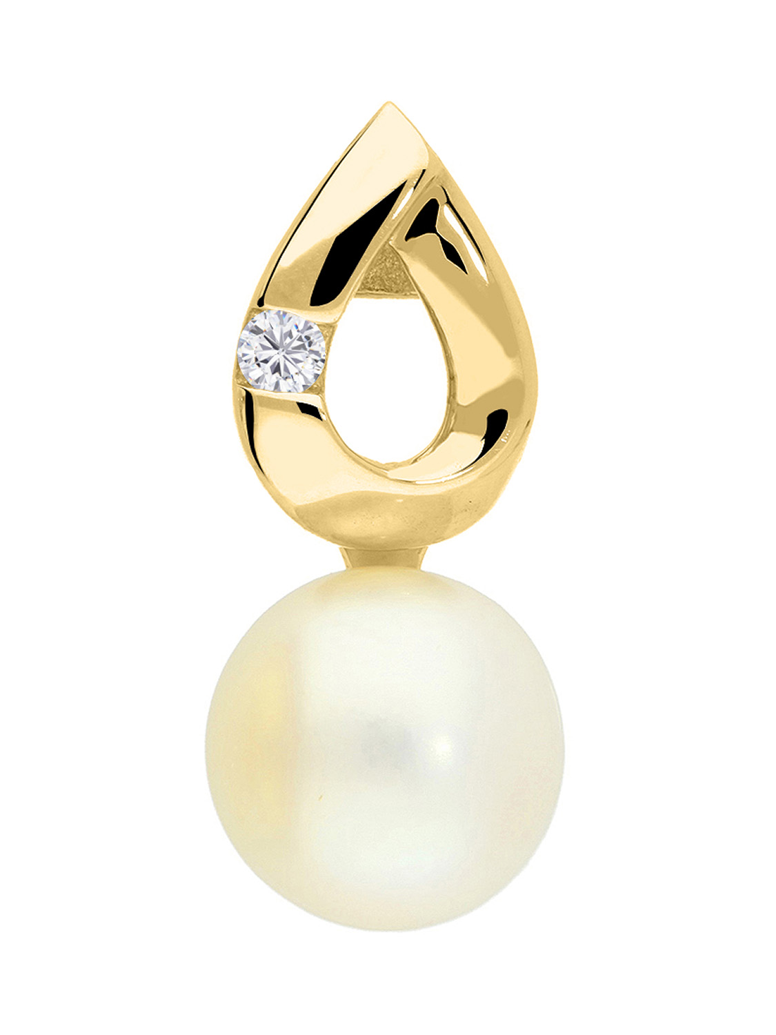 Riley - Diamant Perlenanhänger 585 Gold - 0,03ct.