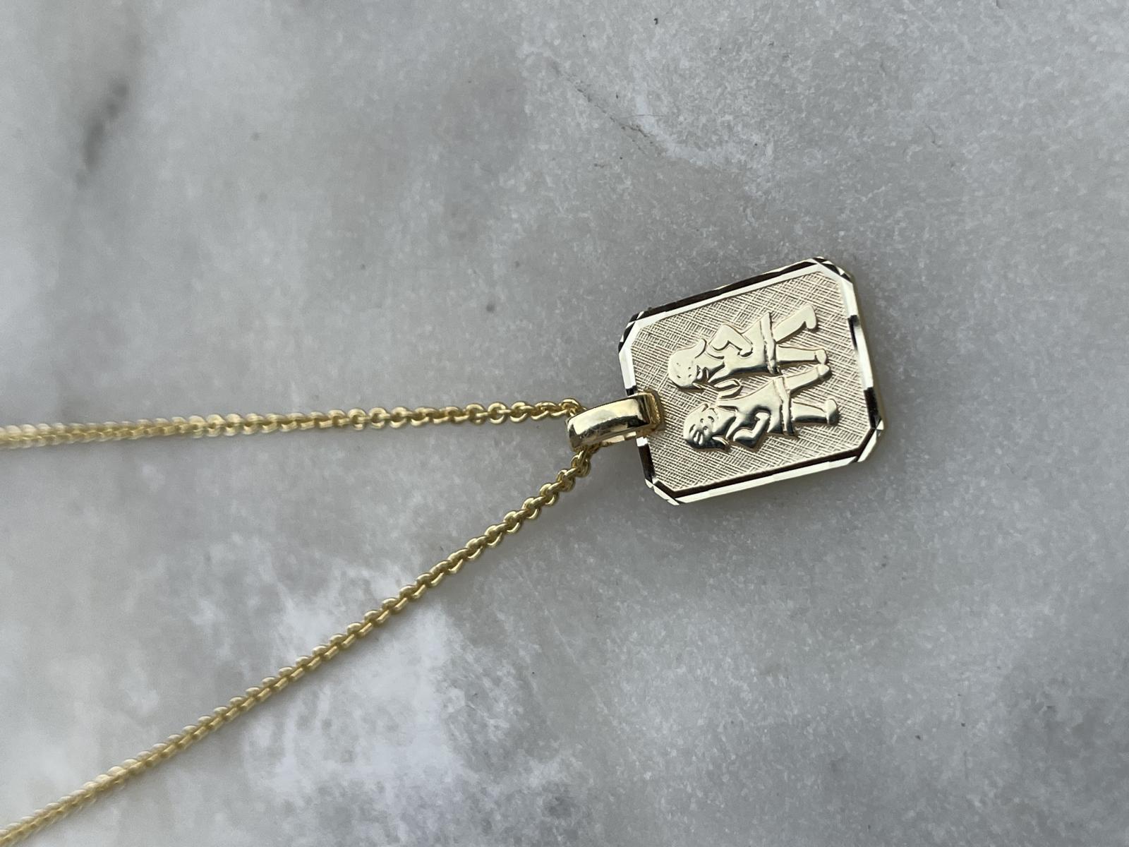 Gaudino - Damen & Herren ZWILLINGE Sternzeichen Anhänger Gold 333