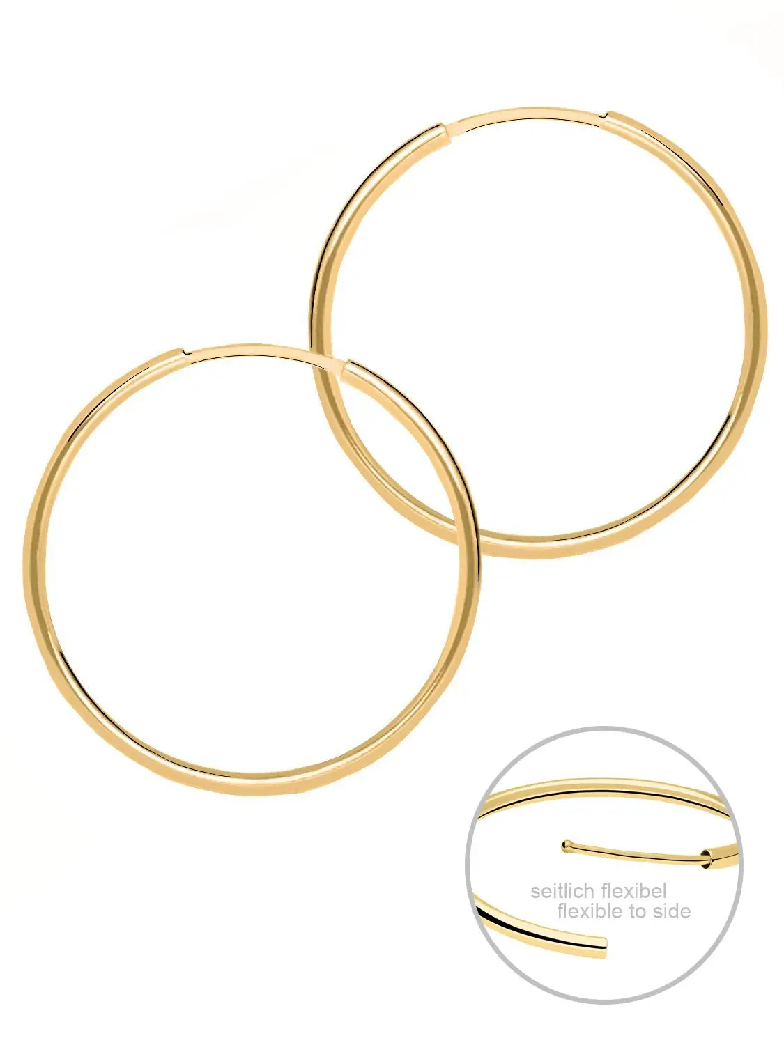 Mella | Creolen aus echtem Sterlingsilber (vergoldet) | Ansicht 5 Mella | Creolen aus echtem Sterlingsilber (vergoldet) | Ansicht 5