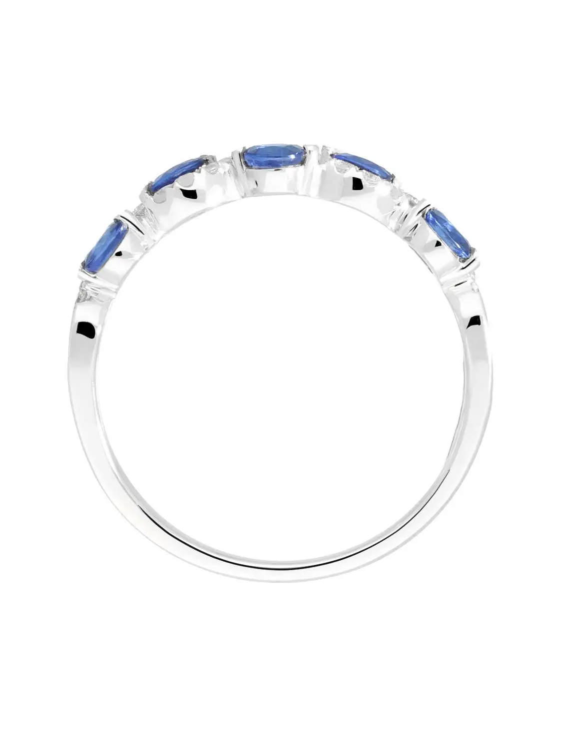 Castania | Ring aus echtem Weißgold - Saphir | Ansicht 7