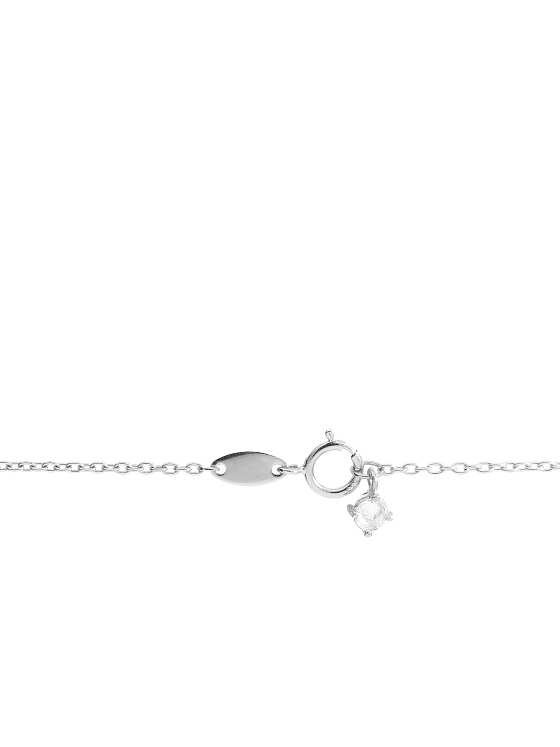 Halskette mit Anhänger aus echtem Sterlingsilber mit Zirkonia - Amelie | Verschlussansicht
