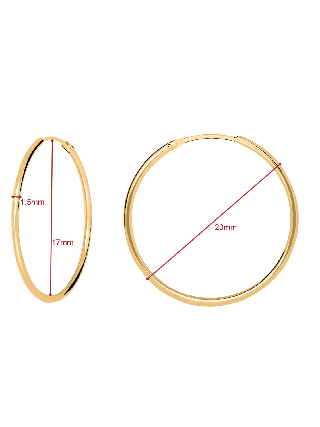 Pretty Celine | Creolen aus echtem Gelbgold | Ansicht 6