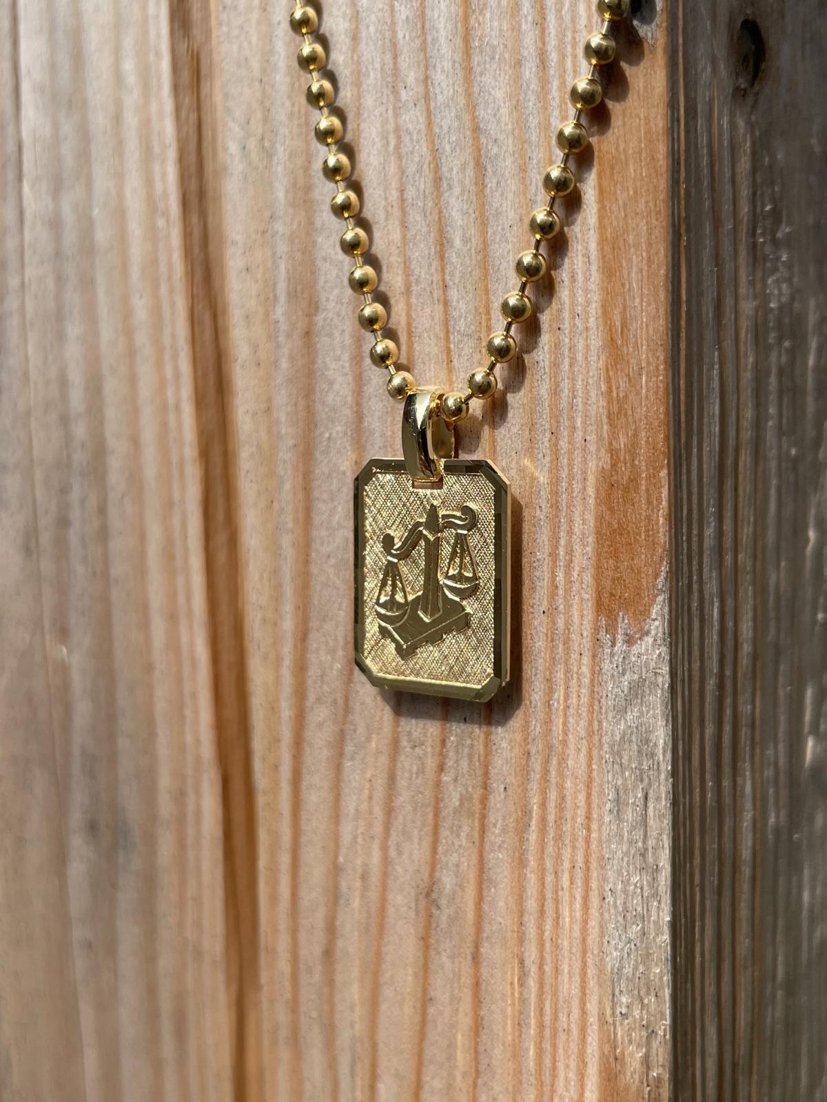 Gaudino - Damen & Herren WAAGE Sternzeichen Anhänger Gold 333