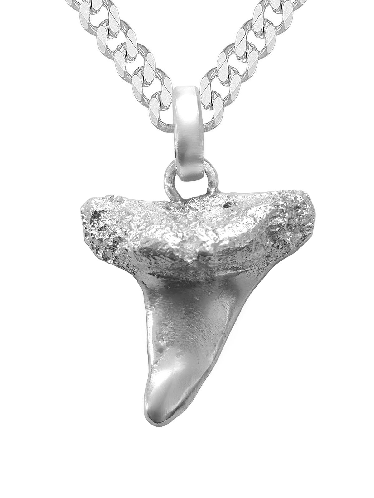 Shark Silver | Anhänger mit Halskette aus echtem Sterlingsilber | Ansicht 1