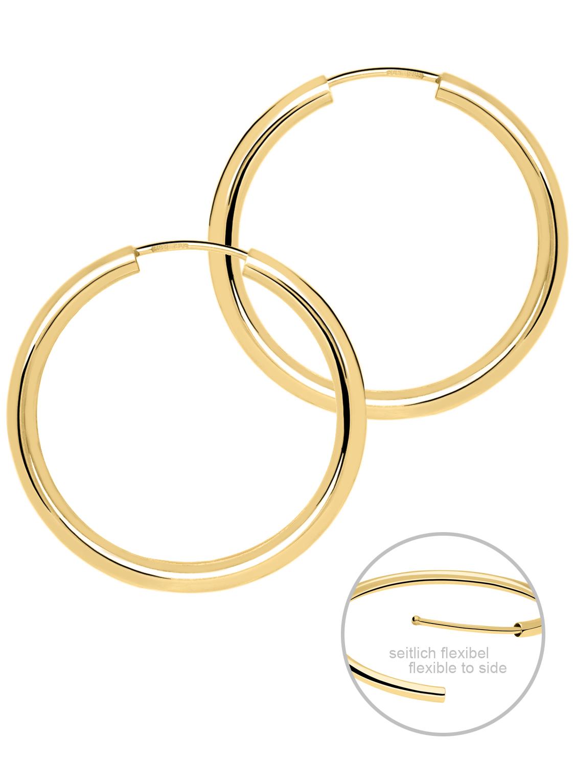 Paloma Blanca | Creolen aus echtem Gelbgold | Ansicht 4 Paloma Blanca | Creolen aus echtem Gelbgold | Ansicht 4