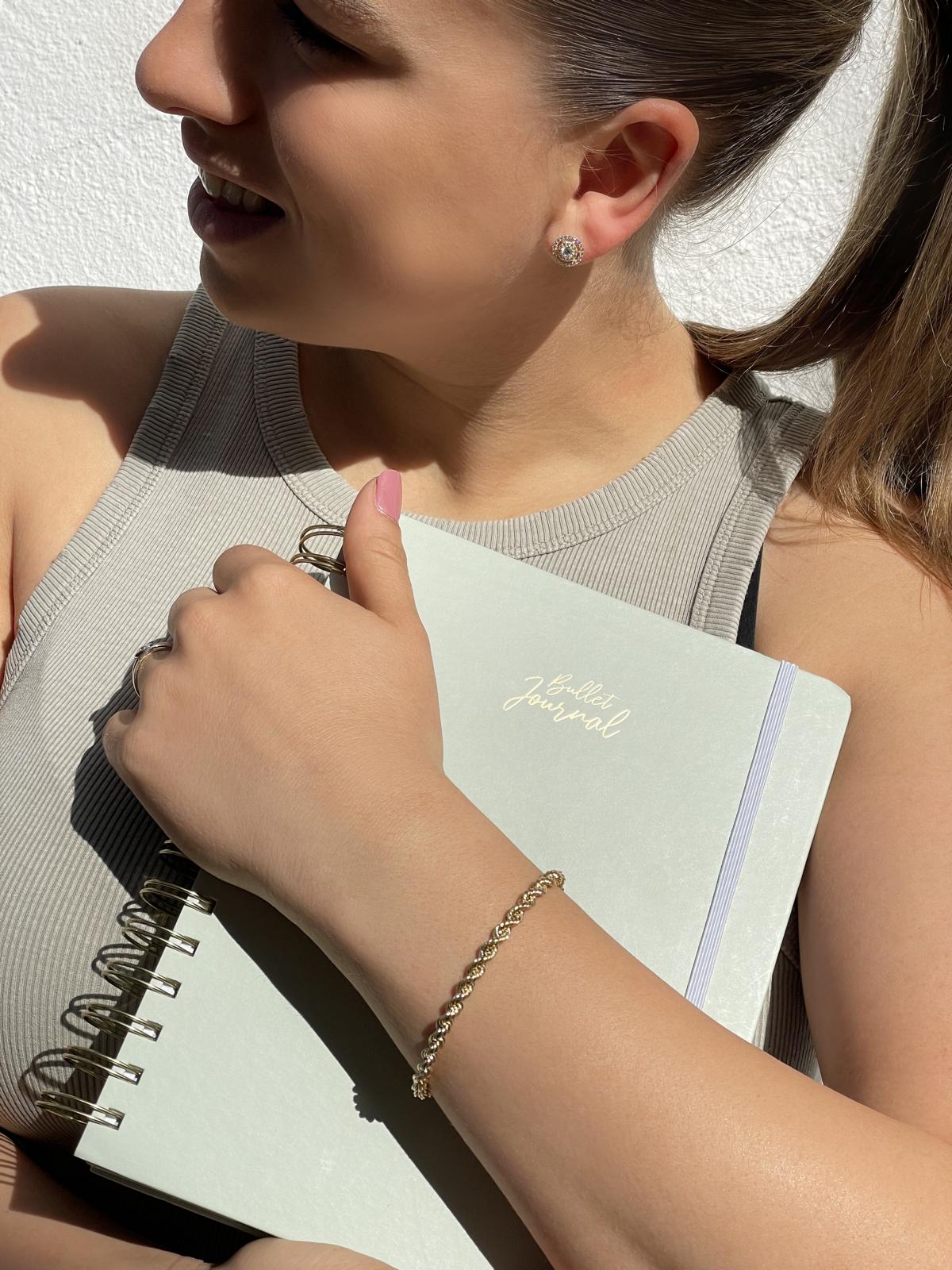 Gaya | Armkette (Kordelkette) aus echtem Gelbgold | Ansicht 3