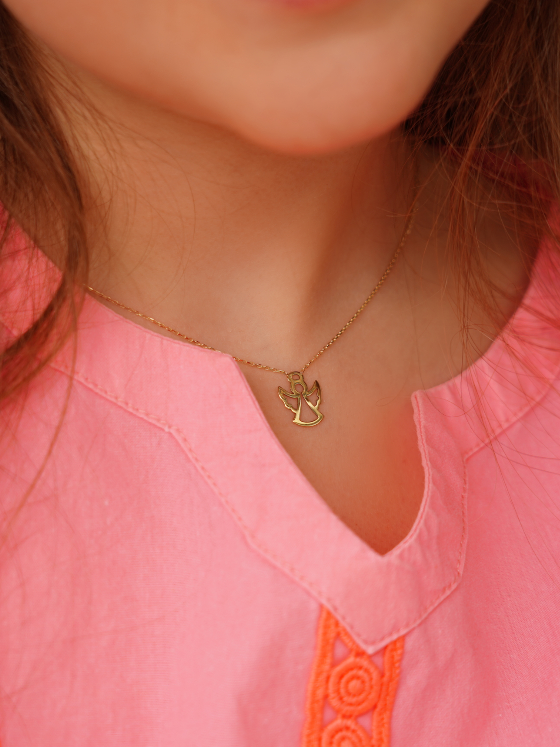 Milva - Schutzengel Halskette Gold