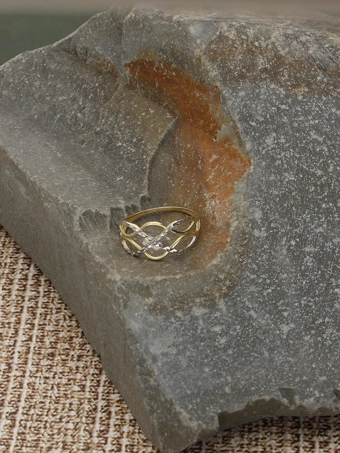 Emeni | Ring aus echtem Gelbgold & Weißgold | Ansicht 4