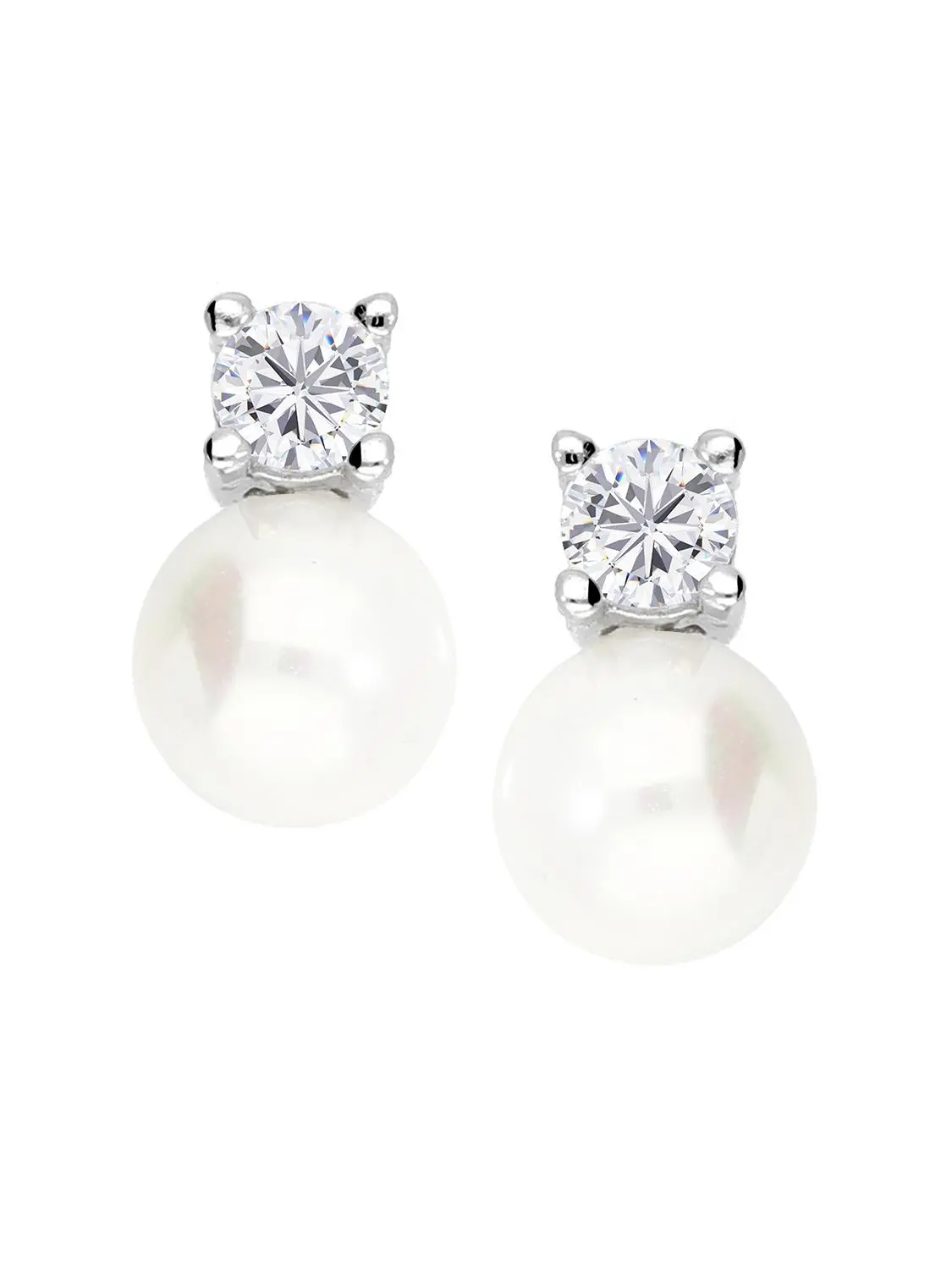 Damenohrringe aus echtem Sterlingsilber mit Süßwasserperle - Dainty | Produktansicht