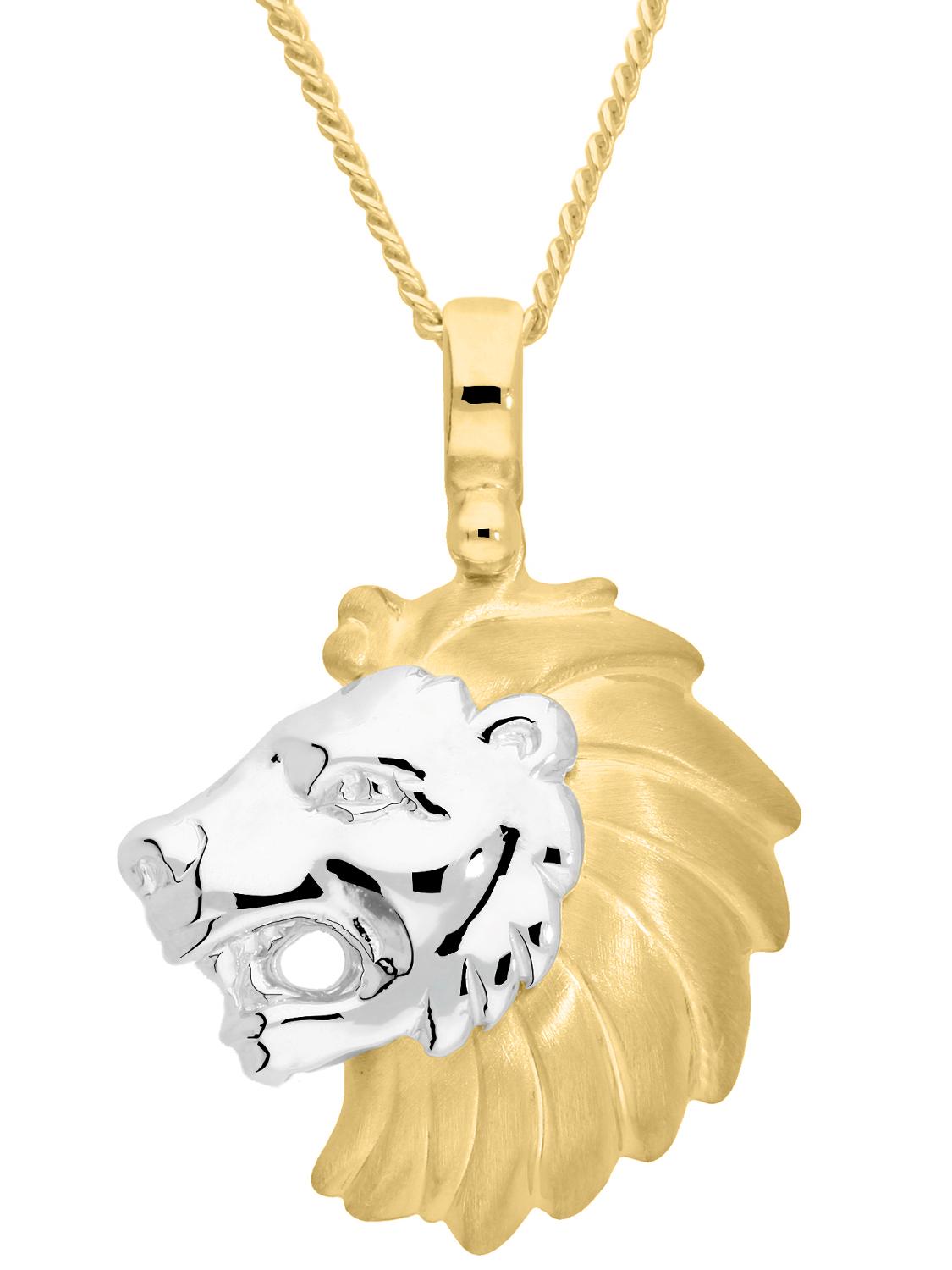 Kettenanhänger Herren Gold 585 ohne Stein LÖWE | Wild Lion