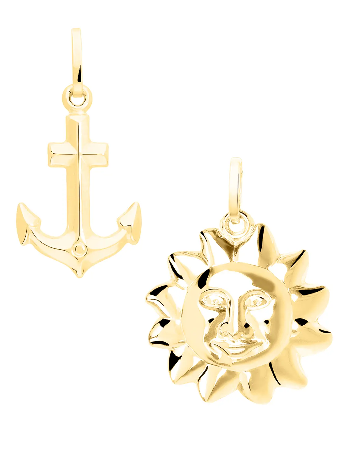 Damenanhänger aus echtem Gelbgold - Summer Bundle | Produktansicht