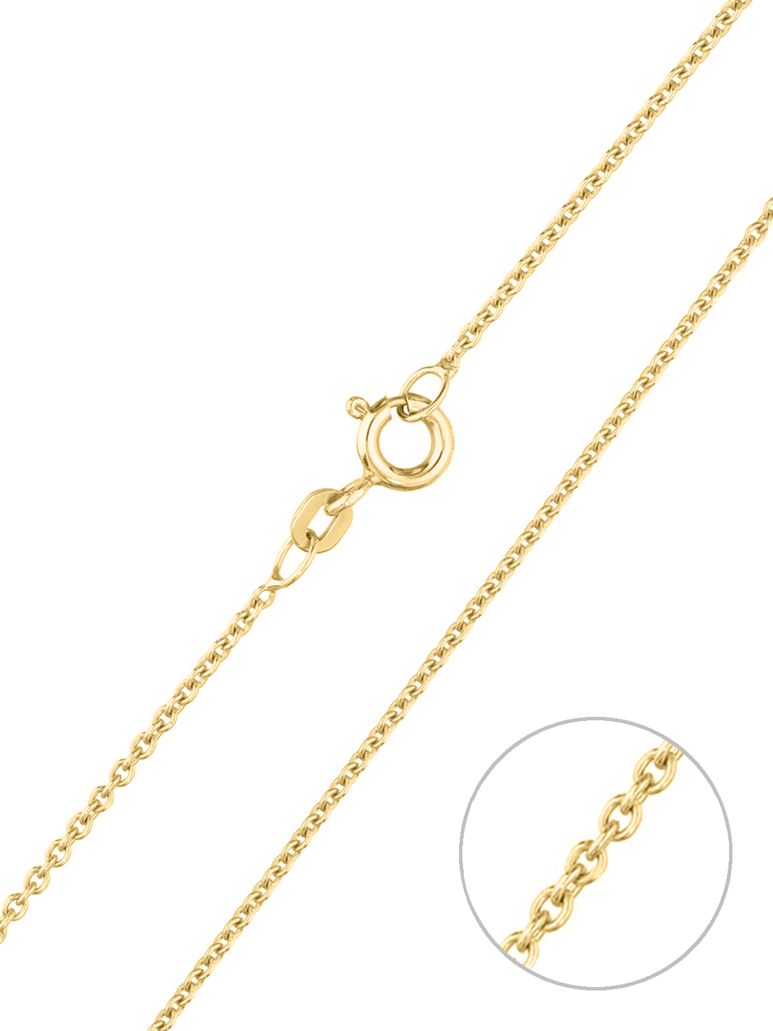 Kordoubt - Halskette 585 Gelbgold Federring - Breite 1,5 mm - Länge 40 cm