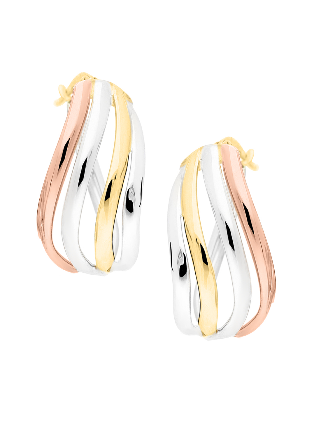 Mercier - Damen Creolen 333 Rotgold, Weißgold & Gelbgold