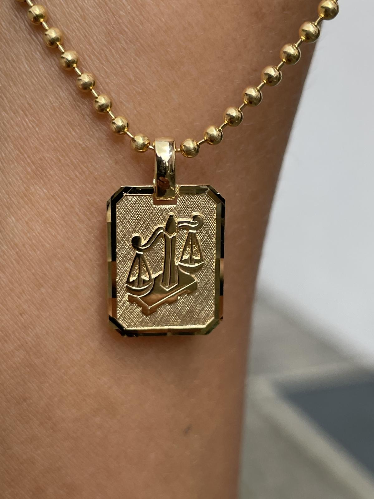 Gaudino - Damen & Herren WAAGE Sternzeichen Anhänger Gold 333