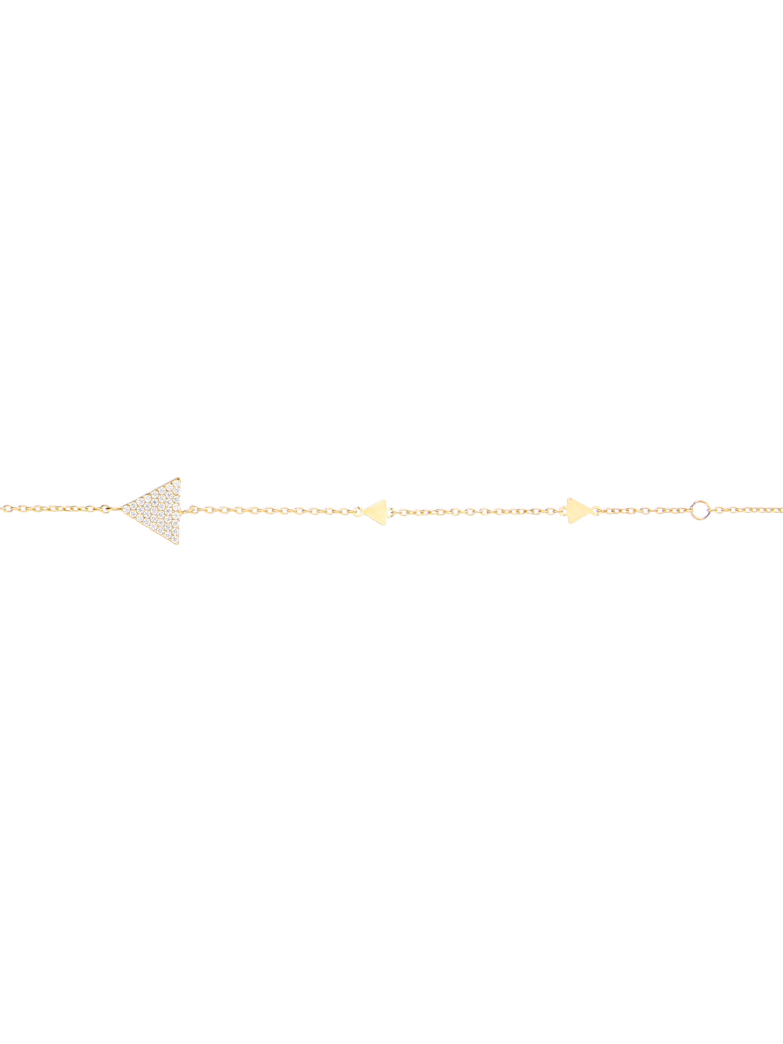 Amelie - Zirkonia Dreieck Armkette 375 Gold