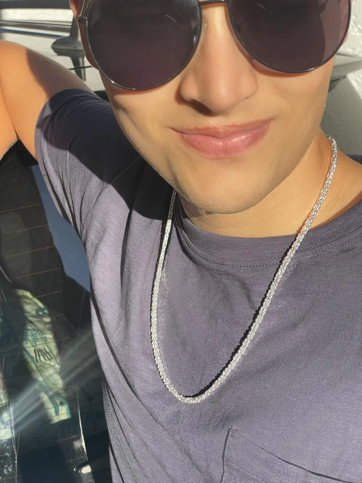 Kenmacho30 - Halskette 925 Sterlingsilber Karabiner - Breite 3 mm - Länge 60 cm Kenmacho30 - Halskette 925 Sterlingsilber Karabiner - Breite 3 mm - Länge 60 cm