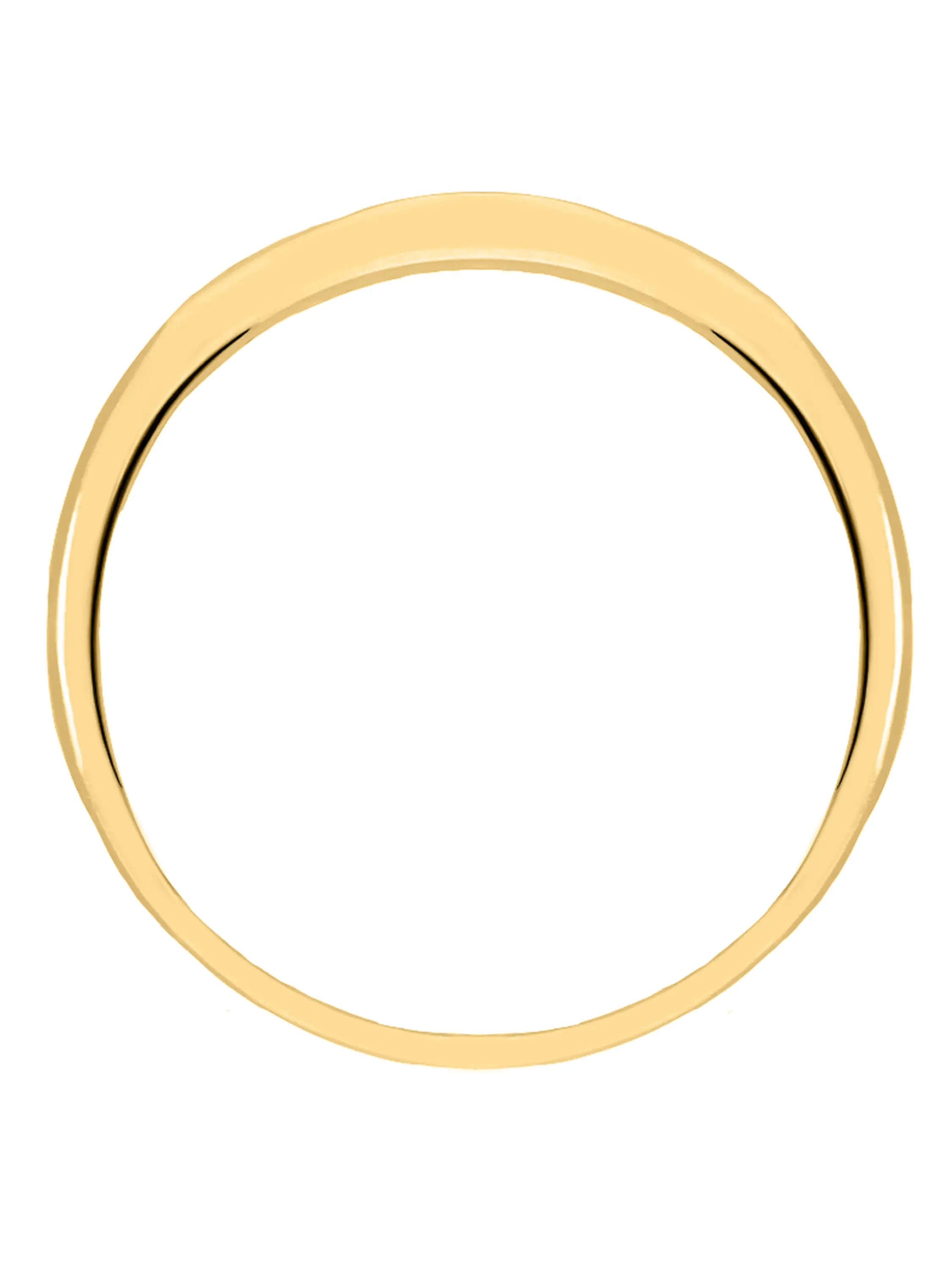 Damenring aus echtem Gelbgold mit Zirkonia & Saphir Edelsteinen - Momorable | Vorderansicht
