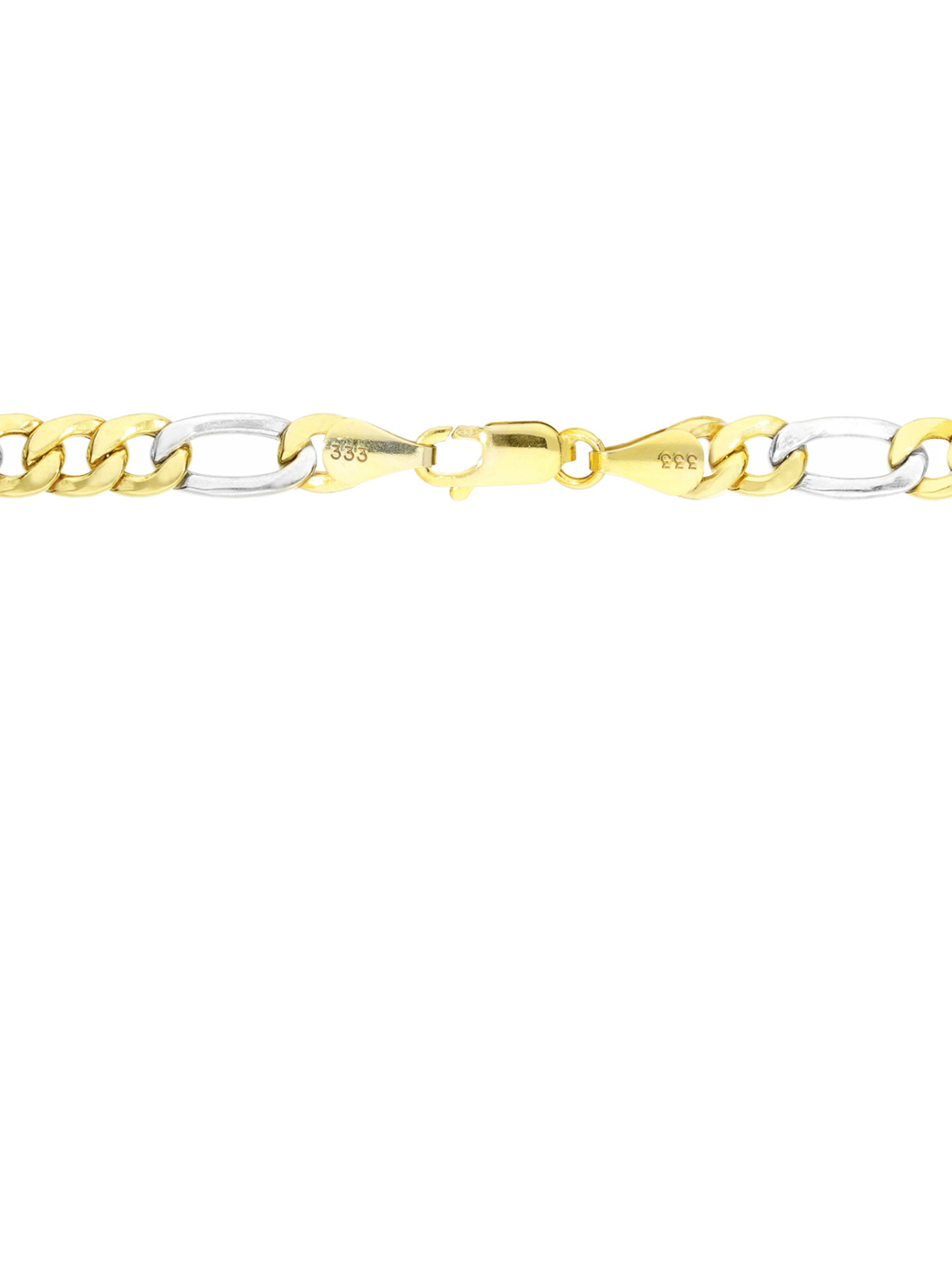 Magali - Figaro Goldarmkette Bicolor Karabiner - Breite 6 mm - Länge 19 cm