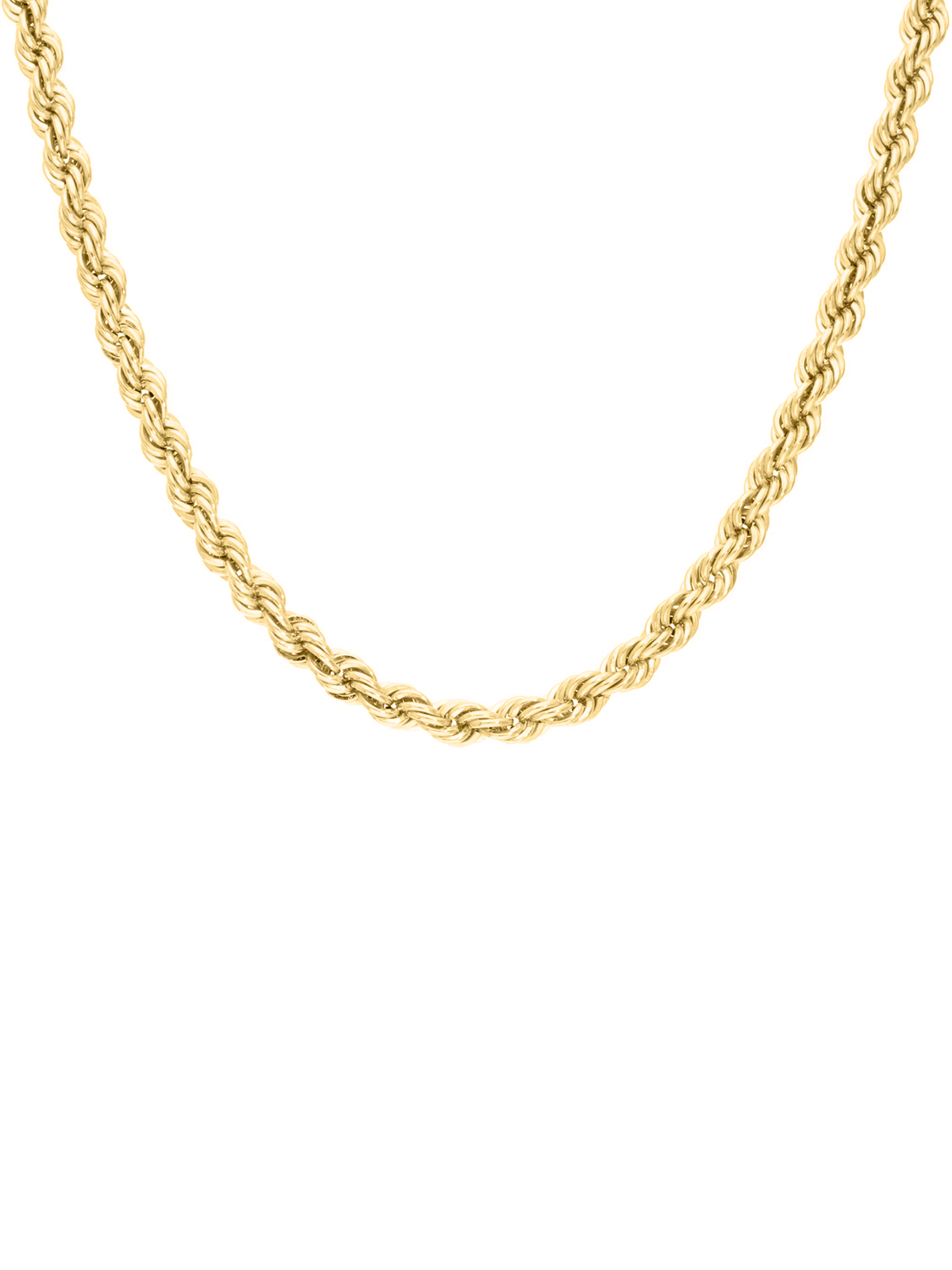 Halskette aus echtem Gelbgold (Kordelkete) - Lavflame | Detailansicht