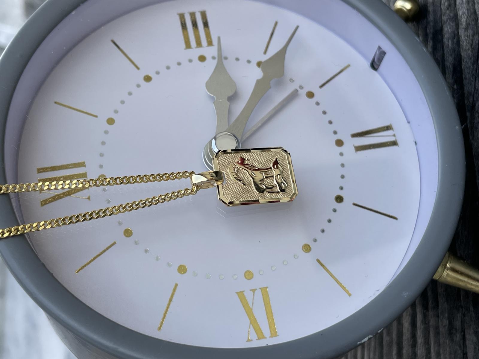 Gaudino - Damen & Herren STEINBOCK Sternzeichen Anhänger Gold 333