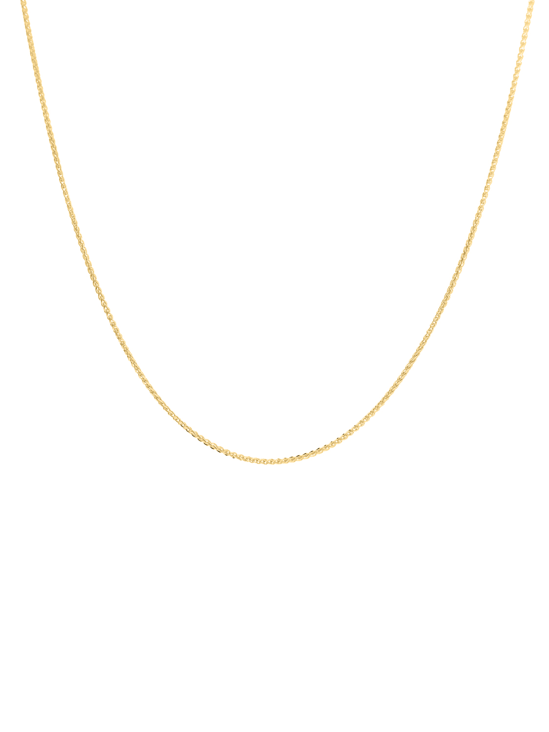 Halskette aus echtem Gelbgold (Zopfkette) - Trixi | Detailansicht
