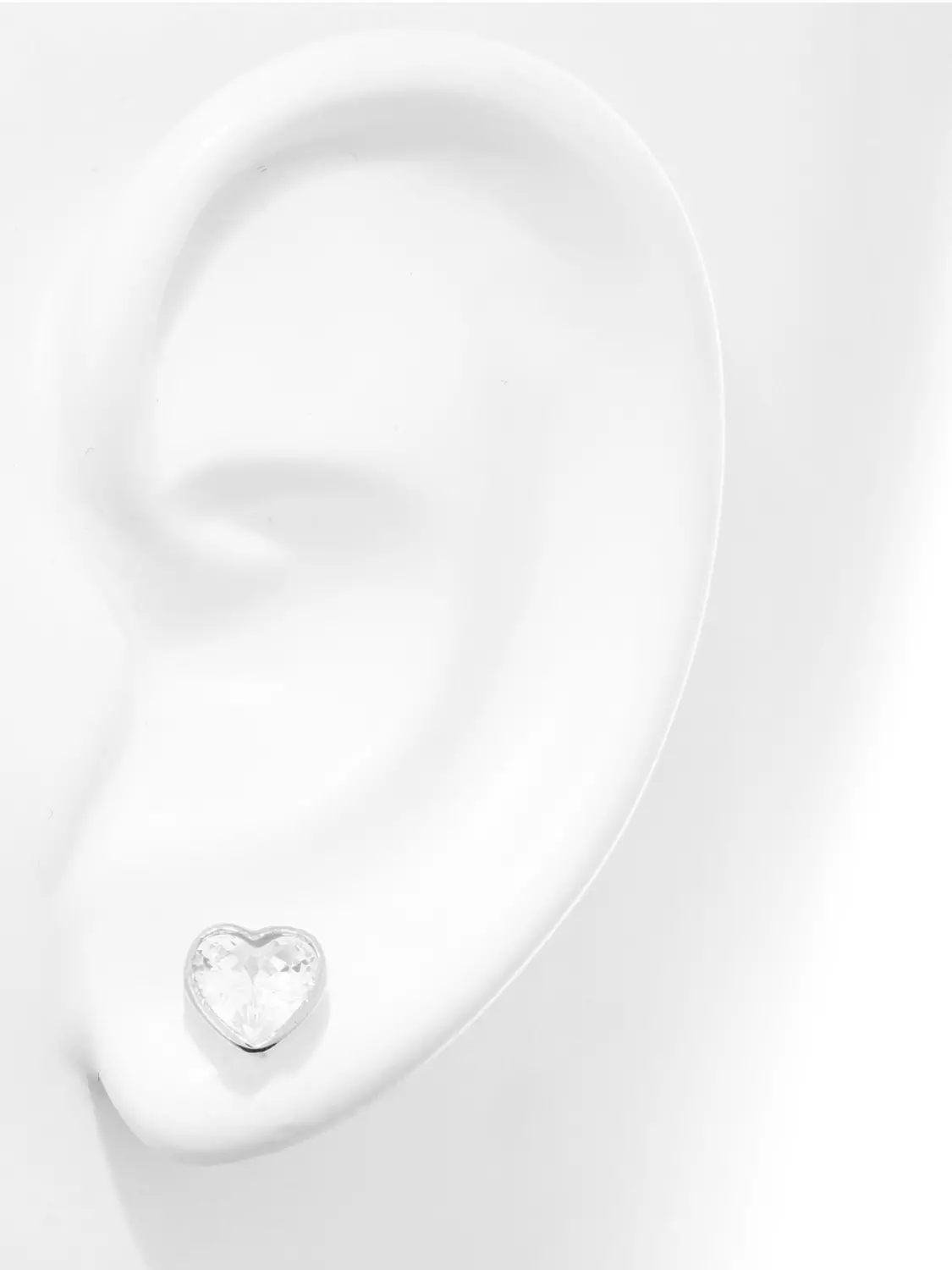 Damenohrringe für Mädchen aus echtem Sterlingsilber mit Zirkonia - Constance | Büstenansicht
