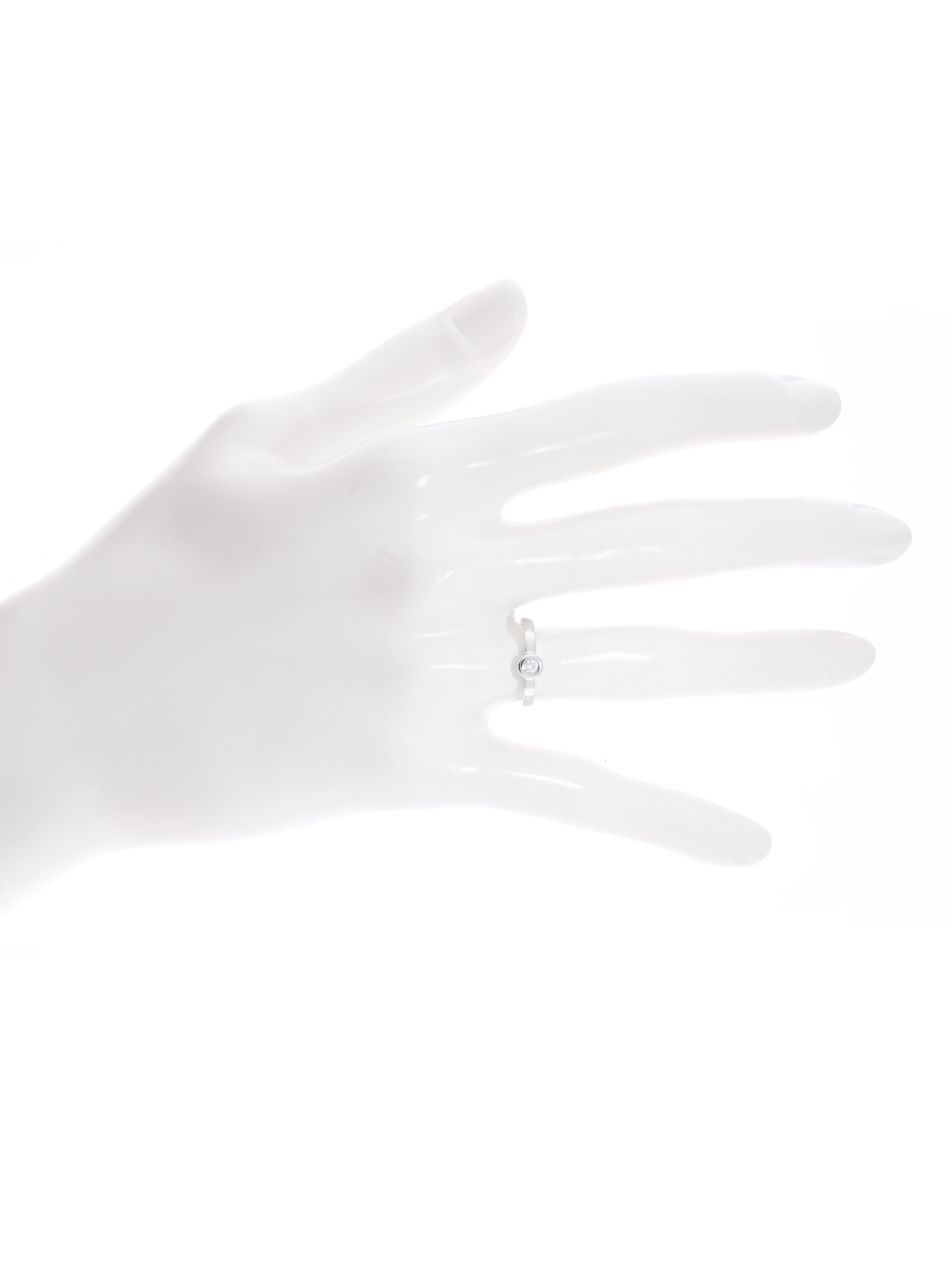 Verlobungsring aus echtem Weißgold mit Diamant - Lady Penelope | Büstenansicht