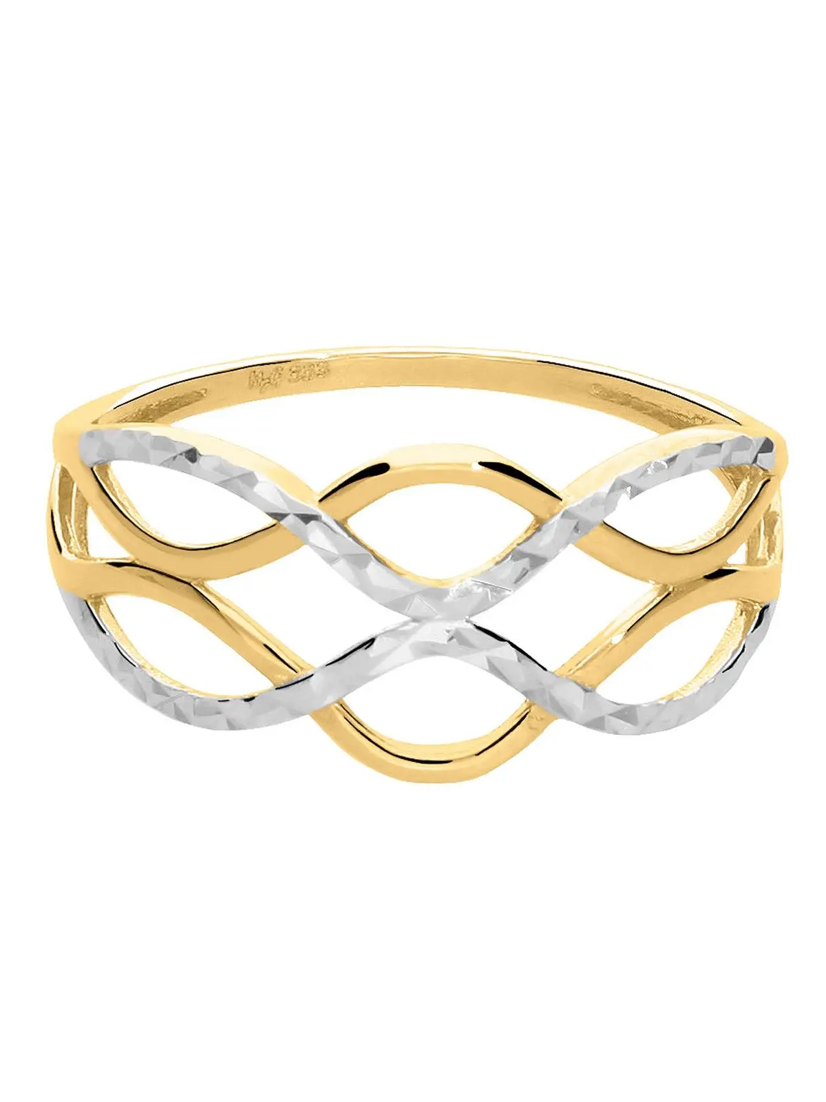 Emeni | Ring aus echtem Gelbgold & Weißgold | Ansicht 6